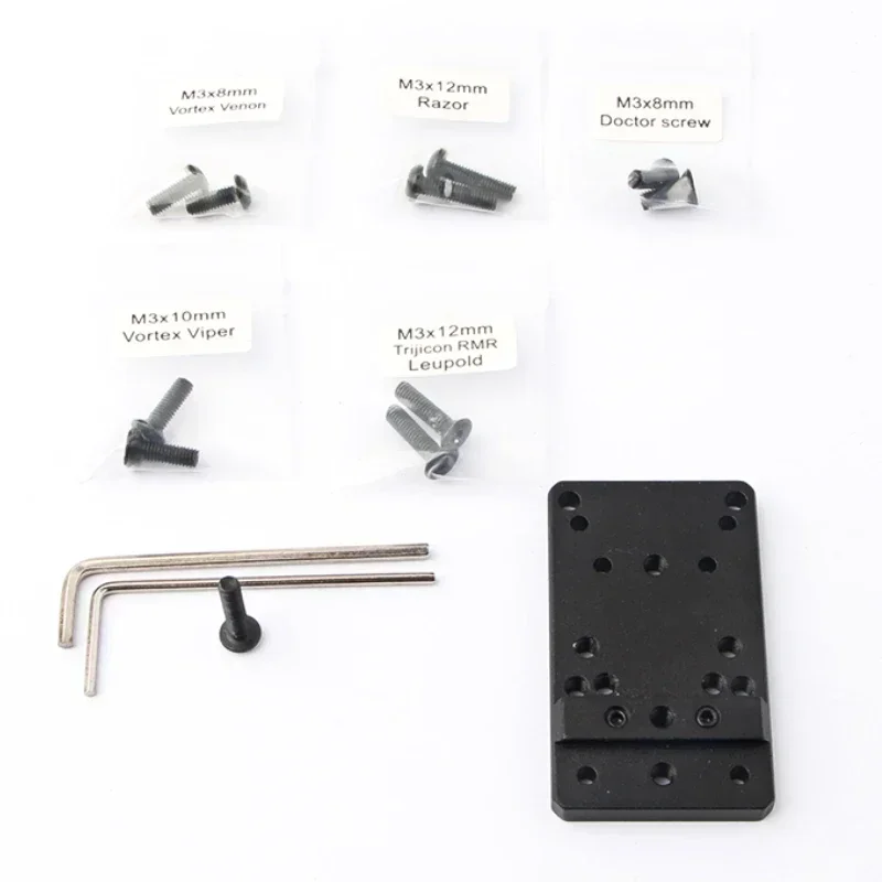 Universal Glock Scope Mount Plate Tactical Hunting Pistol Red Dot Scope Optics Base For Glock 17 19