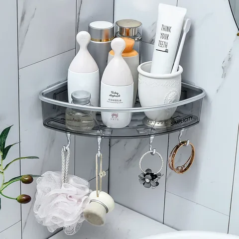 

Bathroom Shelves Shower Storage Rack Holder Wall Mounted Storage Organizer Kitchen Rack For Washroom Toilet Bathroom