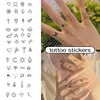 6pcs Small Finger Design Waterproof Temporary Tattoo, Long-Lasting, Realistic Fake Tattoo for Men and Women 1