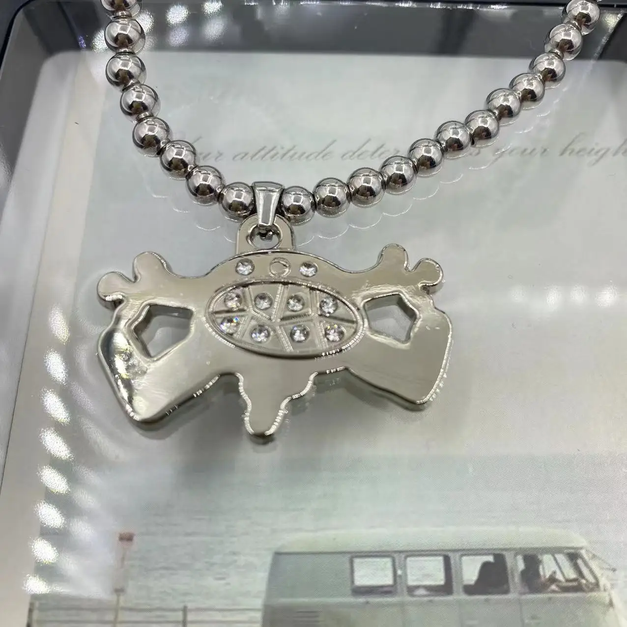 Europe and America Hip Hop Style Necklace Fashion Trend Men's Pendant Necklace Stainless Steel Niche Jewelry Accessories Gift 3