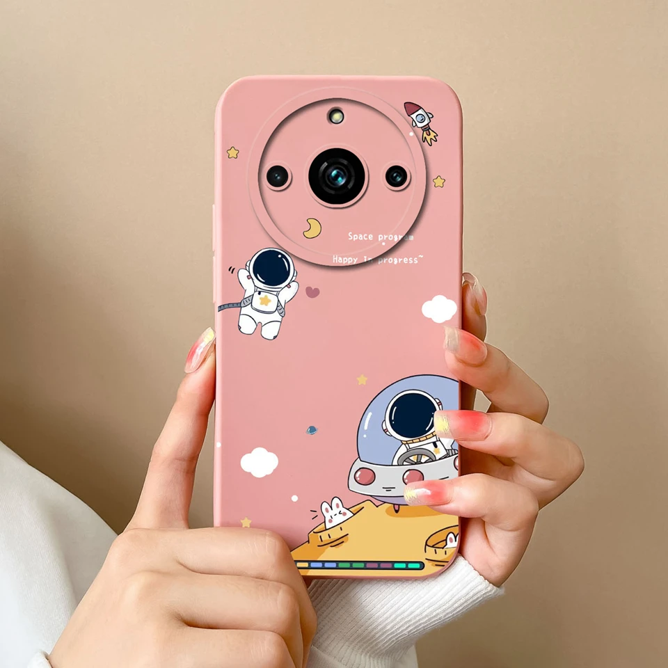 Cute Cactus Astronaut Soft Silicone Shockproof Case - Drop-Resistant