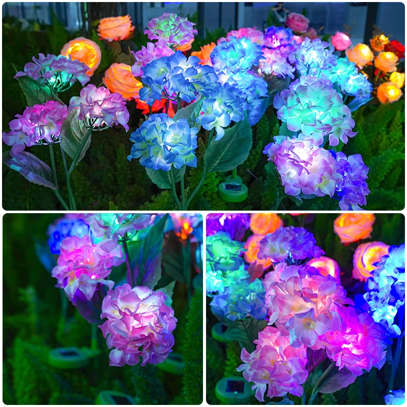Led Outdoor Solar Light Flowers Led Lamp Solar Outdoor Flowers 3 Flower Solar Led Aliexpress