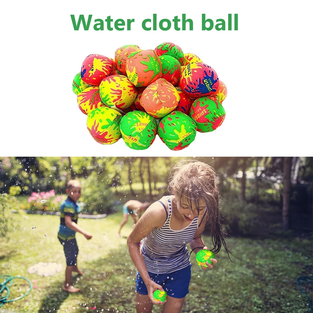 12Pcs Water Bomb Balls Reusable Water Absorbent Ball Interactive Funny Sports Balls for Party Activities