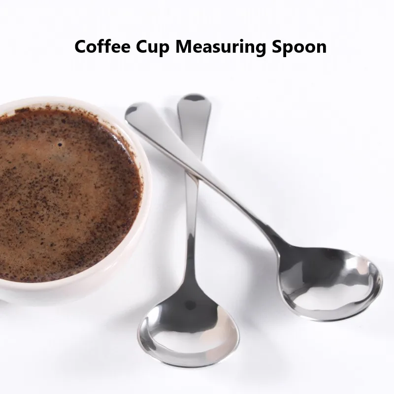 

Coffee Spoon 304 Stainless Steel Long Handle Cup Measuring Spoon Coffee Tasting Spoon Kitchen Gadgets Tableware Spoon