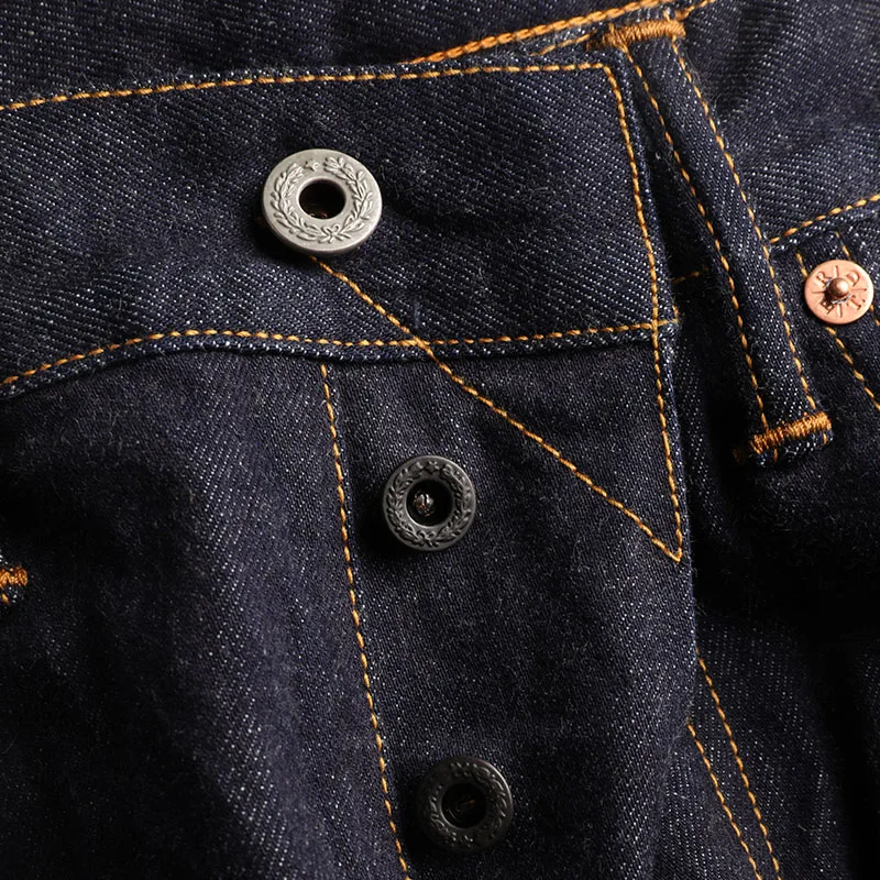 GT-0003 Read Description! Indigo Selvage Washed Slim Fitting Pants Sanforized Raw Denim Jean 12oz 3