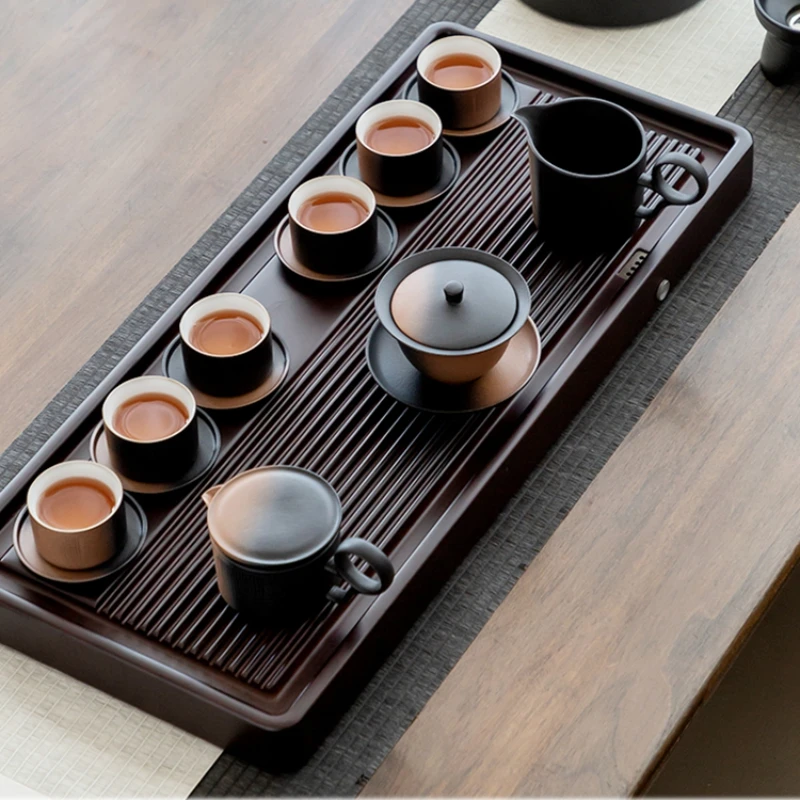 

Элегантные китайские чайные подносы в комплекте, Керамические роскошные быстросохнущие подносы Gongfu с дренажом, современные декоративные подносы, ежедневные принадлежности