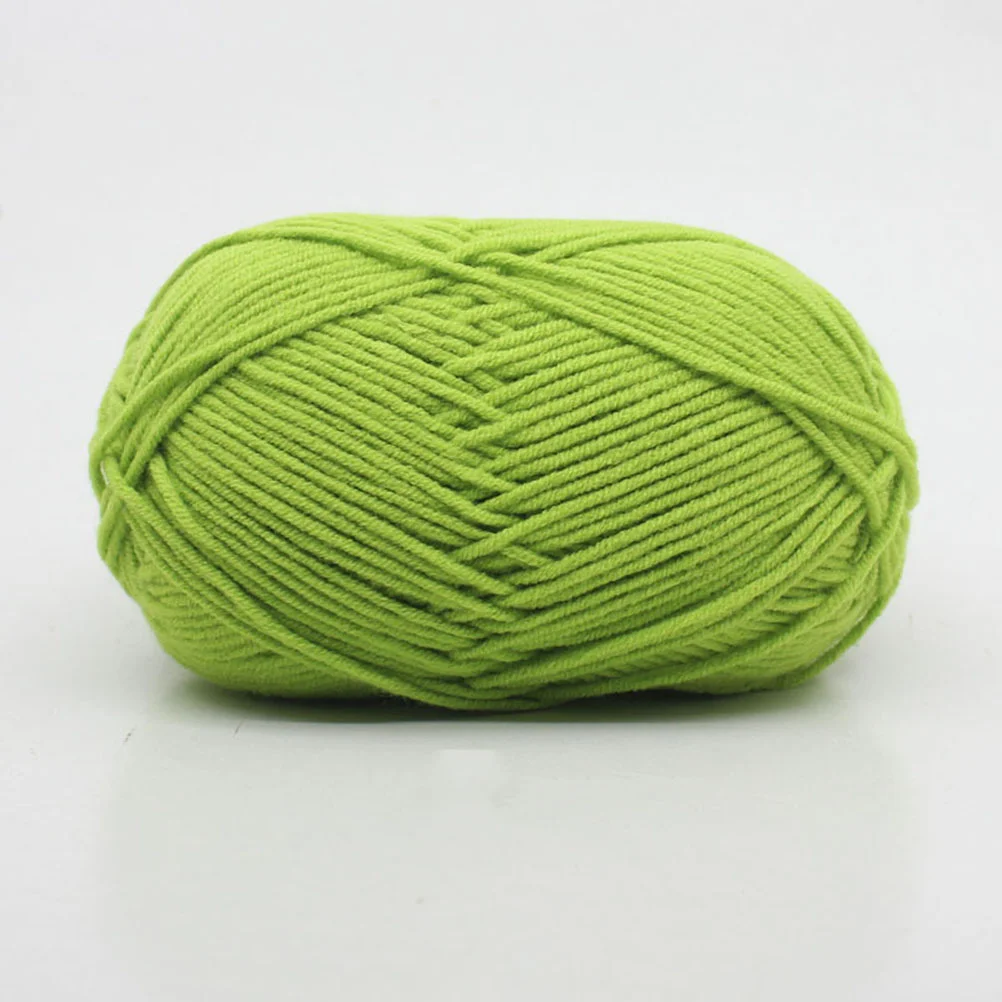 8 Roll Crochet Yarn for Crocheting Knitting Colored Wool Milk Cotton Green Child 3