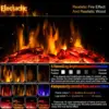24Inch Electric Fireplace Stove Free-Standing Infrared Fireplace Stove Controllable 3D Flame 4 Variable Flame&Log Colors 3