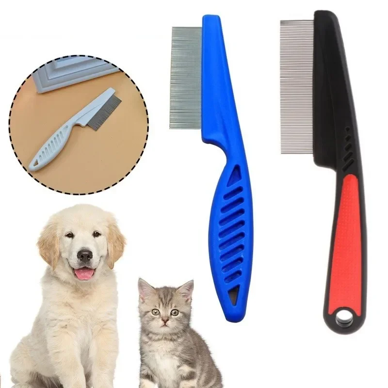 Pet Supplies Tooth Hair Removal Flea Lice Brush Stainless Steel Comb Deworming Knot Dog Cat Grooming Comb