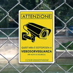 Vintage - Style Video Surveillance Warning Iron Wall Art Decor - Aluminum 14x20cm (Aluminum sign)