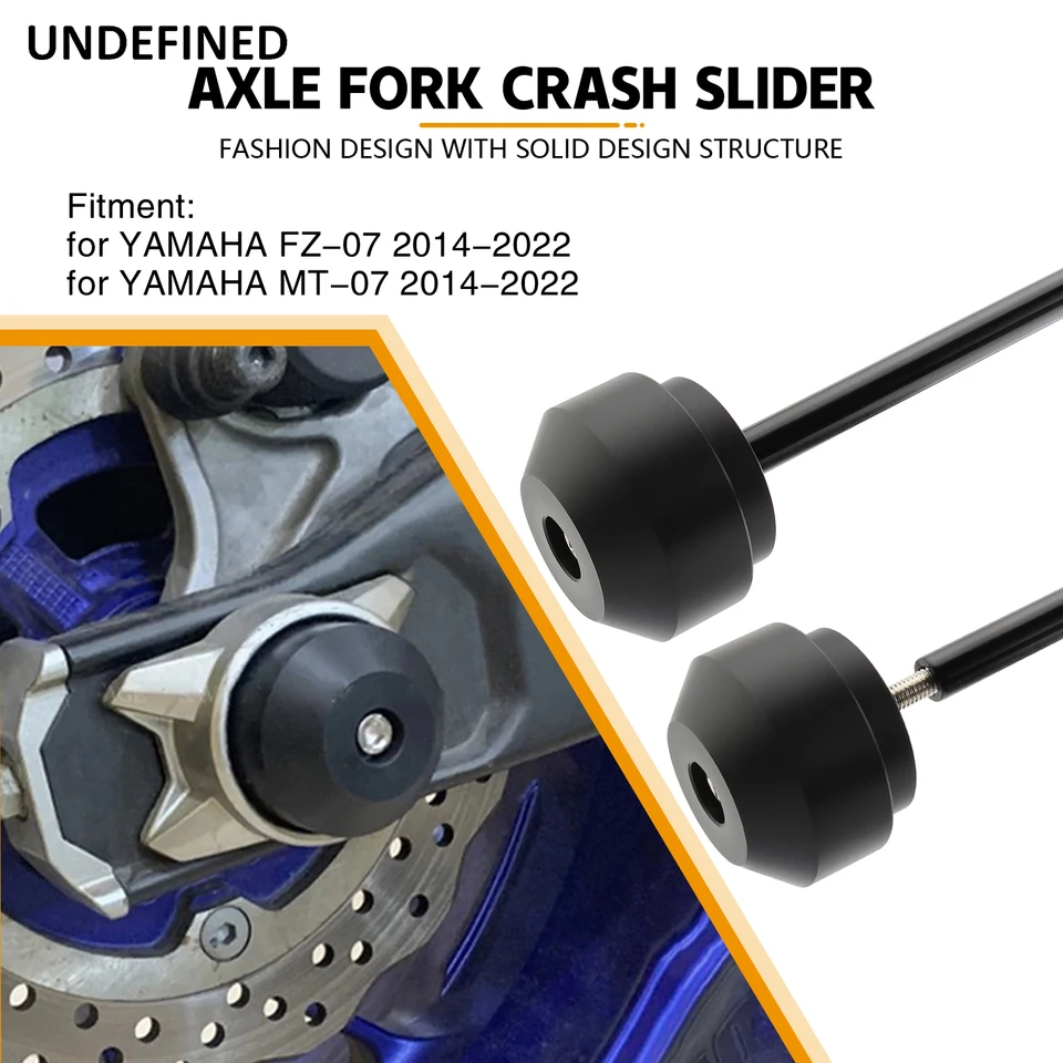 Anti-Crash Slider Pads For Yamaha MT-09/MT-09 SP 2024 - Front & Rear Axle Protectors