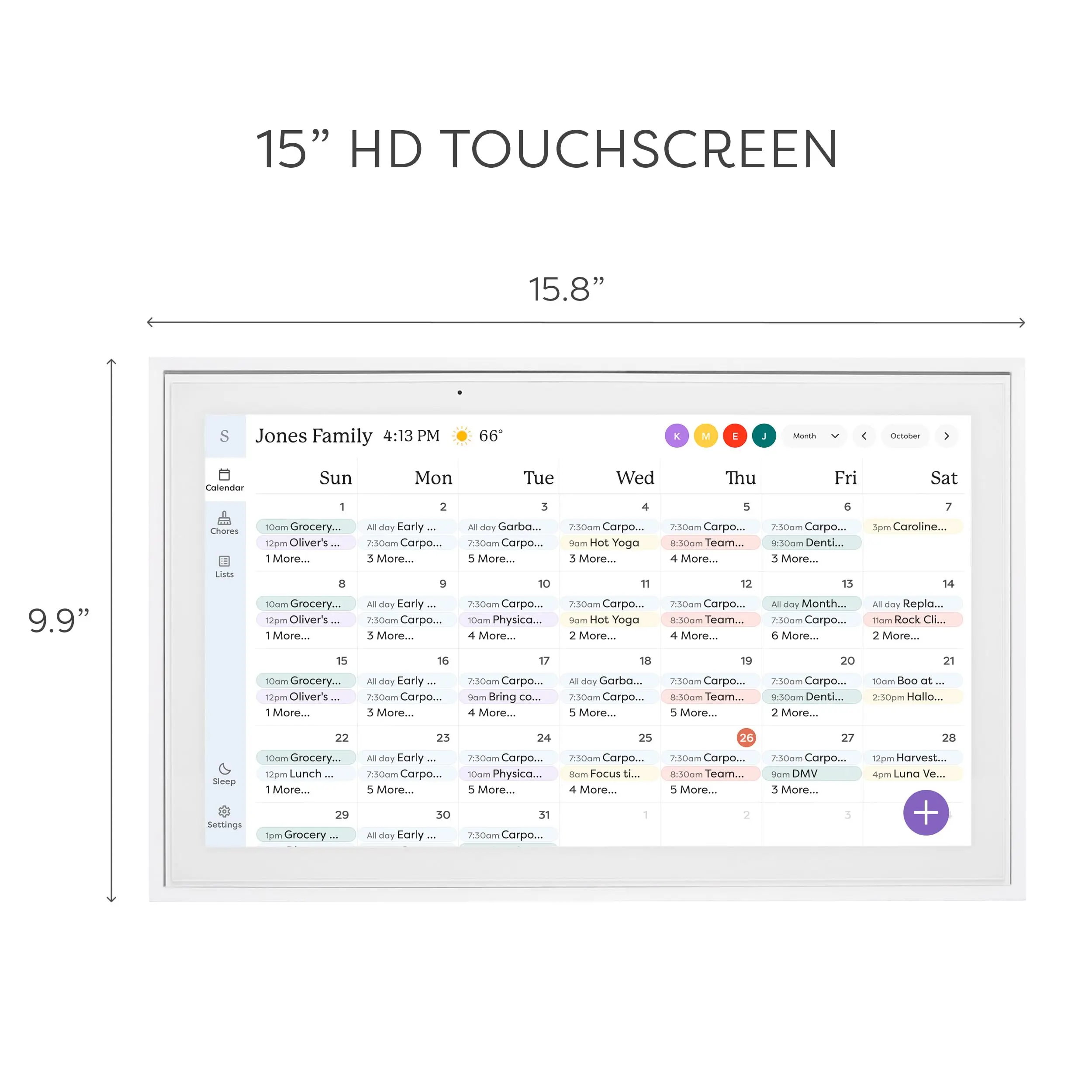 Device Calender Custom 15.6 Inch Digital Smart Calendar Touch Screen Wall Mounted ...