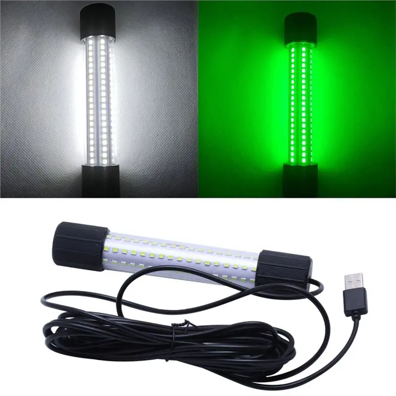 AB46-USB 전원식 수중 LED 낚시등, 휴대용, 다양한 색상 옵션, 고휘도, 야간 낚시에 이상적