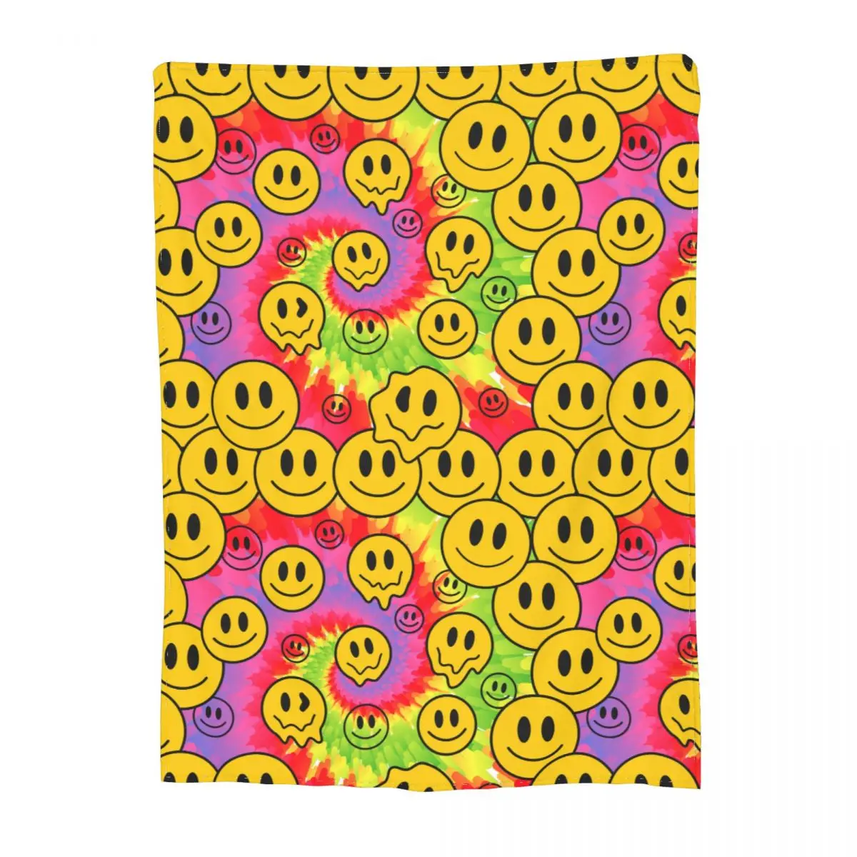 

Мягкое бархатное одеяло, домашнее одеяло в стиле 60-х, с забавным Крейзи расплавленным лицом улыбки, удобное покрывало для улицы