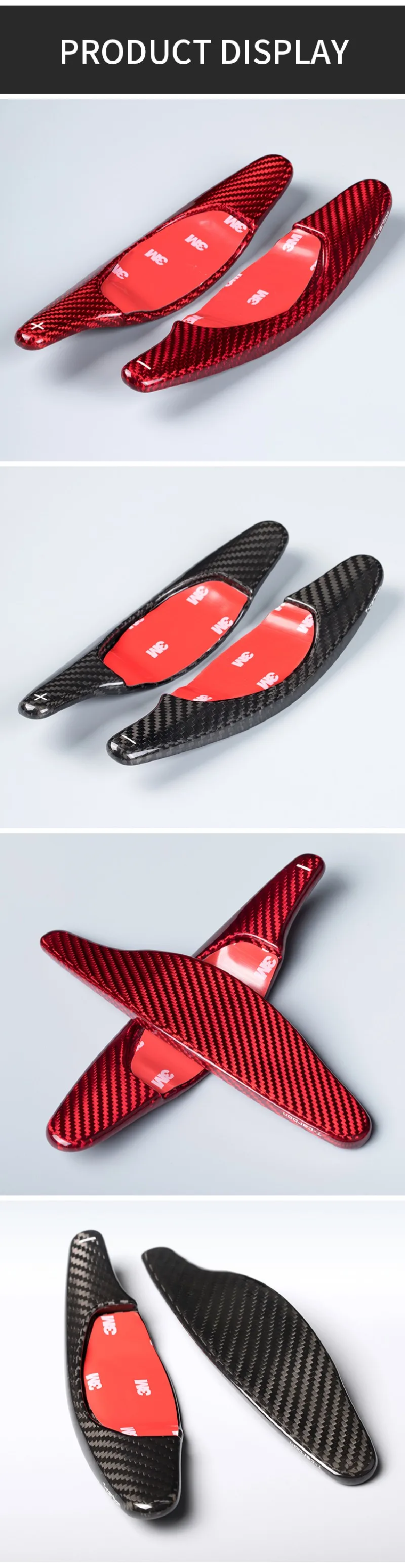 Carbon Fiber Paddle Shift For Caddillac XT5 XT6 CT6 Steering Wheel Paddle Shifter Extension