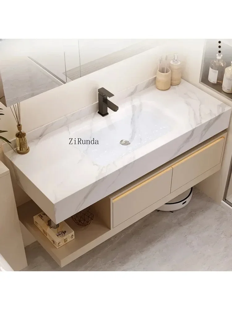 Cream Style Wall-mounted Bathroom Cabinets Multifunction Design Vanity Smart Mirror Cabinets Furniture Muebles Bano FYBC