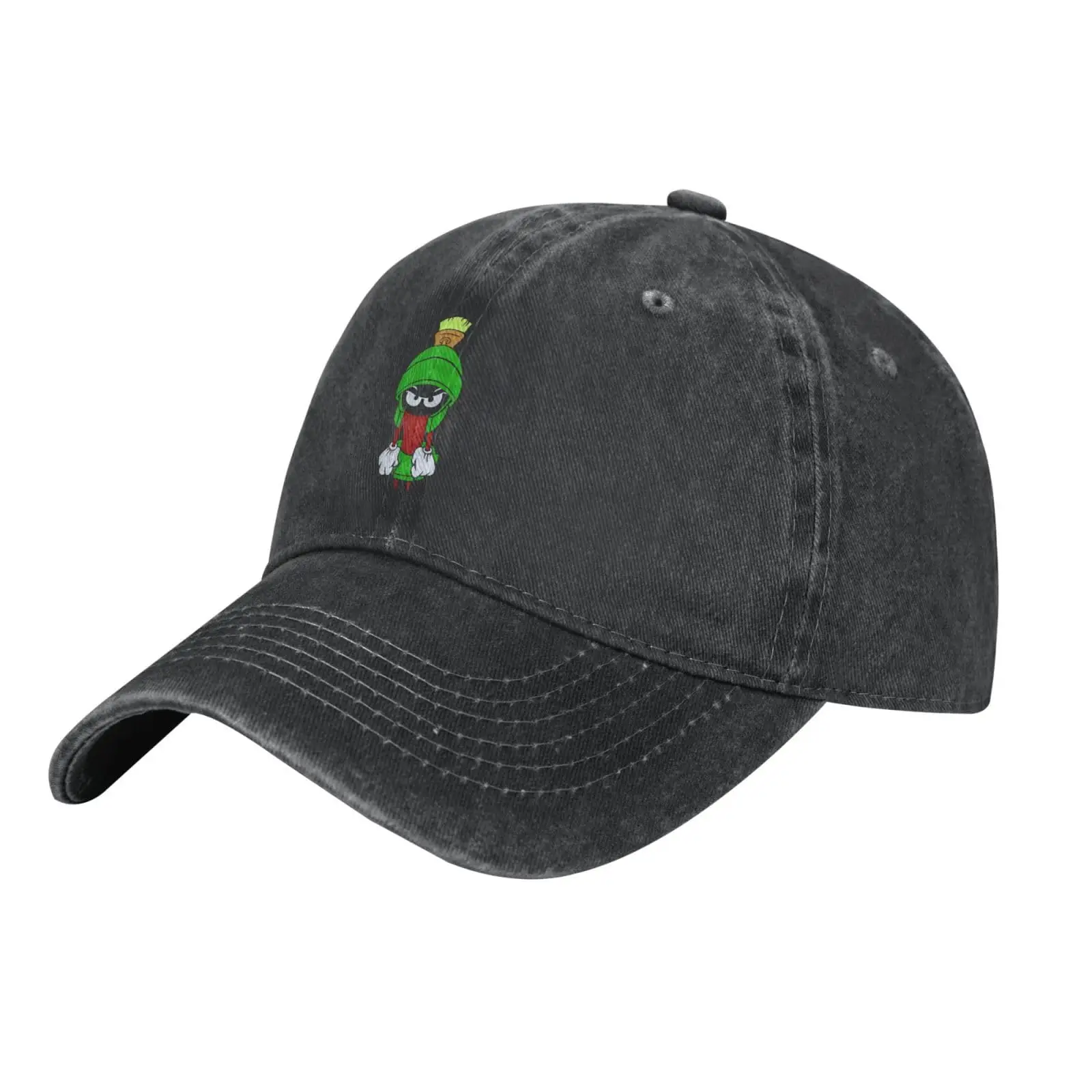Marvin The Cartoon Martian Alien Baseball Cap Casquette for Men Women Adjustable Trucker Hat Baseball Hat Casual Sun Hat Black 2