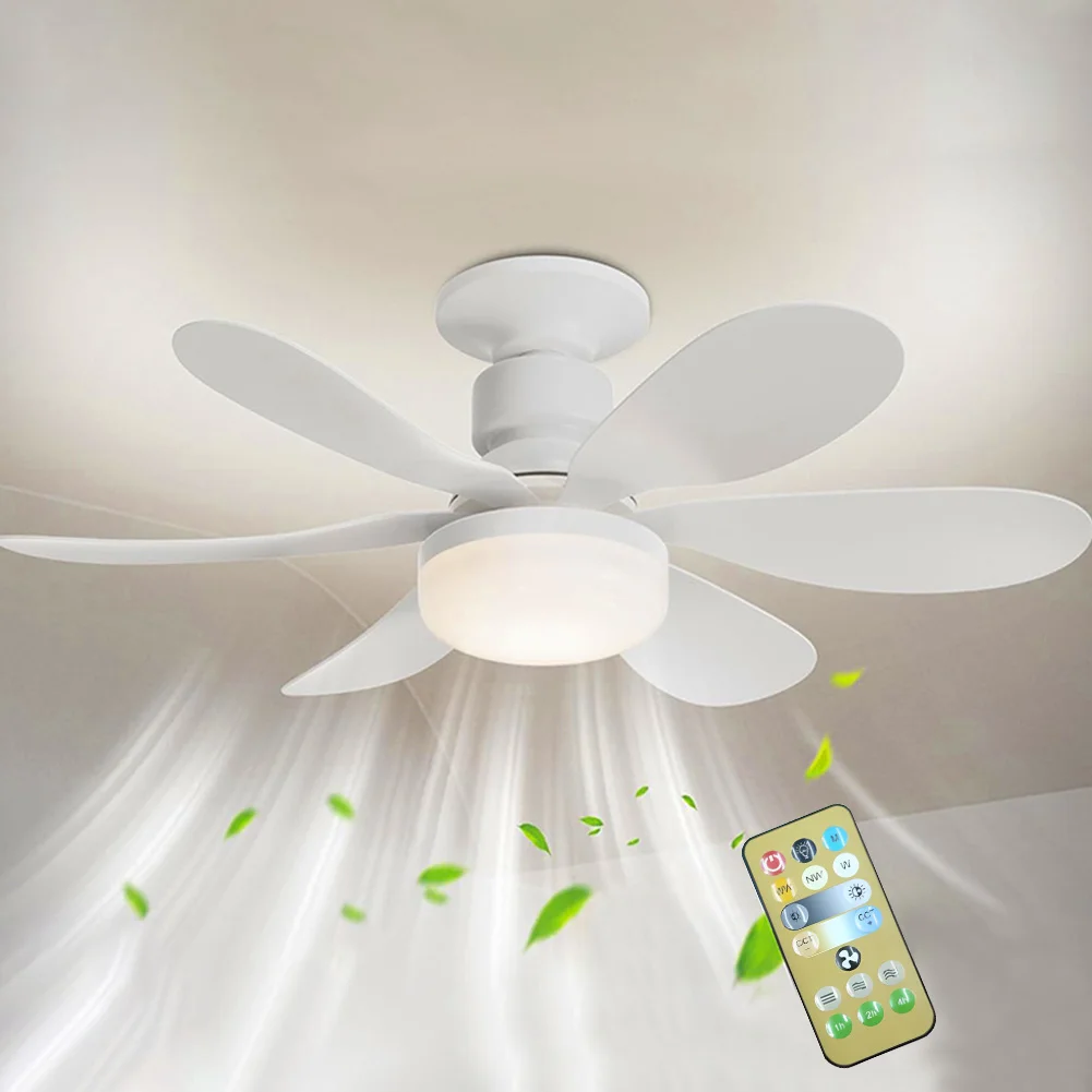 Description Picture 6 of itemE26/27 Socket Fan LED Light Ceiling Fans with Lights Dimmable 40W/30W Small Ceiling Fan 3 Speeds for Bedroom Kitchen Living Room