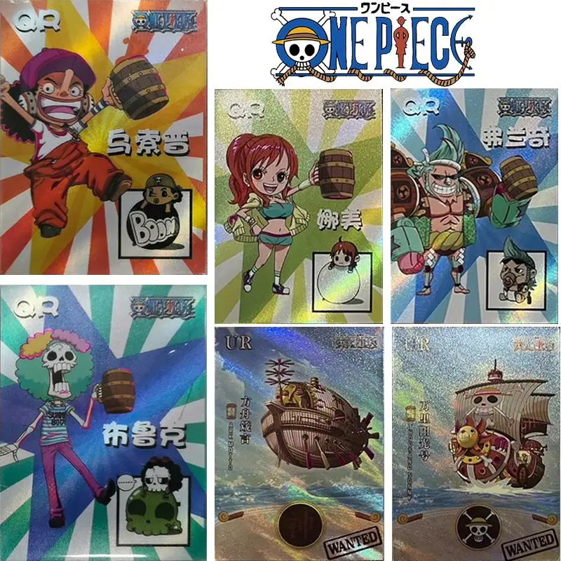 Anime One Piece Ur Qr Series Roronoa Zoro Monkey D. Rufy Tony Tony Chopper Collection Card Game Card Entertainment Toys
