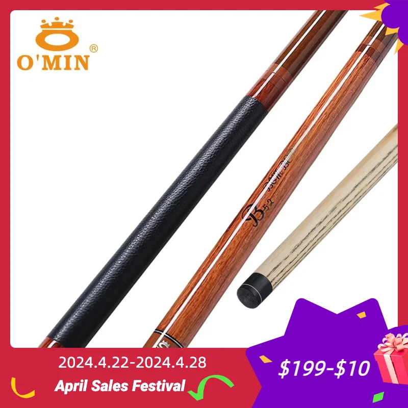 New O'MIN Break Punch Jump Cue Billiard Stick 14 MM Tip 141 CM Length Solid Wood and Leather Handle 2  Billiard Stick China 2019 customized nordic outdoor solid wood bed internet red villa homestay beach swimming pool lunch break antiir