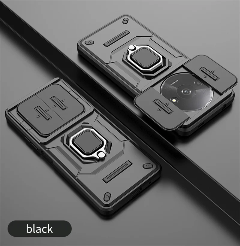 Enhanced Shockproof Armor Case with Magnetic Ring Holder - Protective Cover