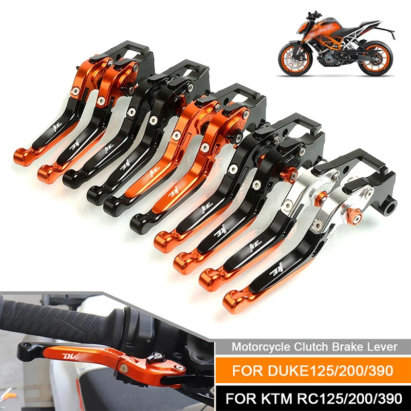 For KTM Duke 125 200 250 390 RC125 RC200 RC390 Brake Clutch Lever CNC Aluminum Extendable Adjustable Levers Accessories