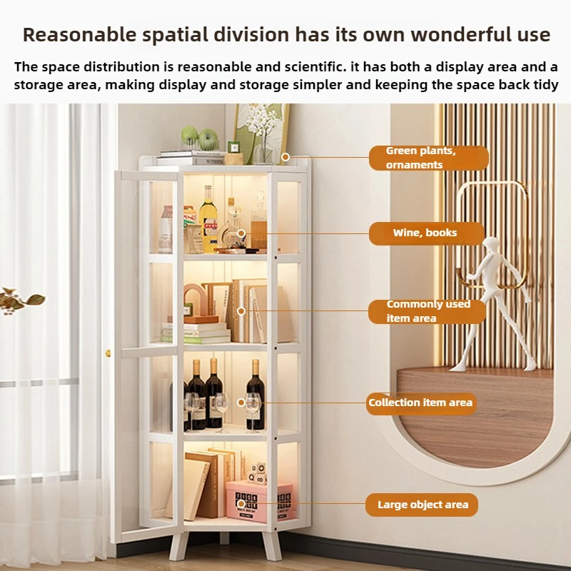 Corner Cabinet Dining Room Corner Cabinet Wall Triangle Cabinet Corner Locker Living Room Bedroom Corner Floor Storage - Image 2