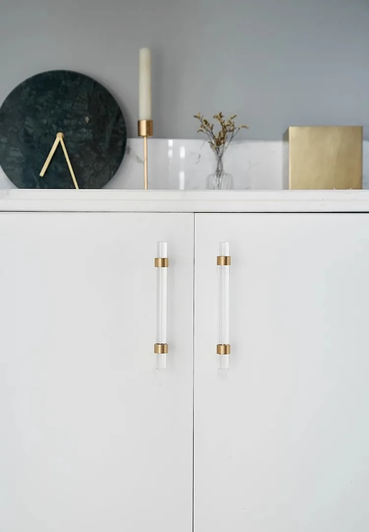 transparent cabinet pull modern furniture hardware detail