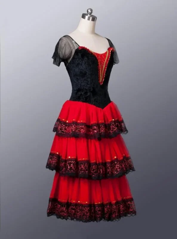 SpanishInspired Ballet Tutu with Embellished Lace & Coin Accents - MDT0110 main image 1