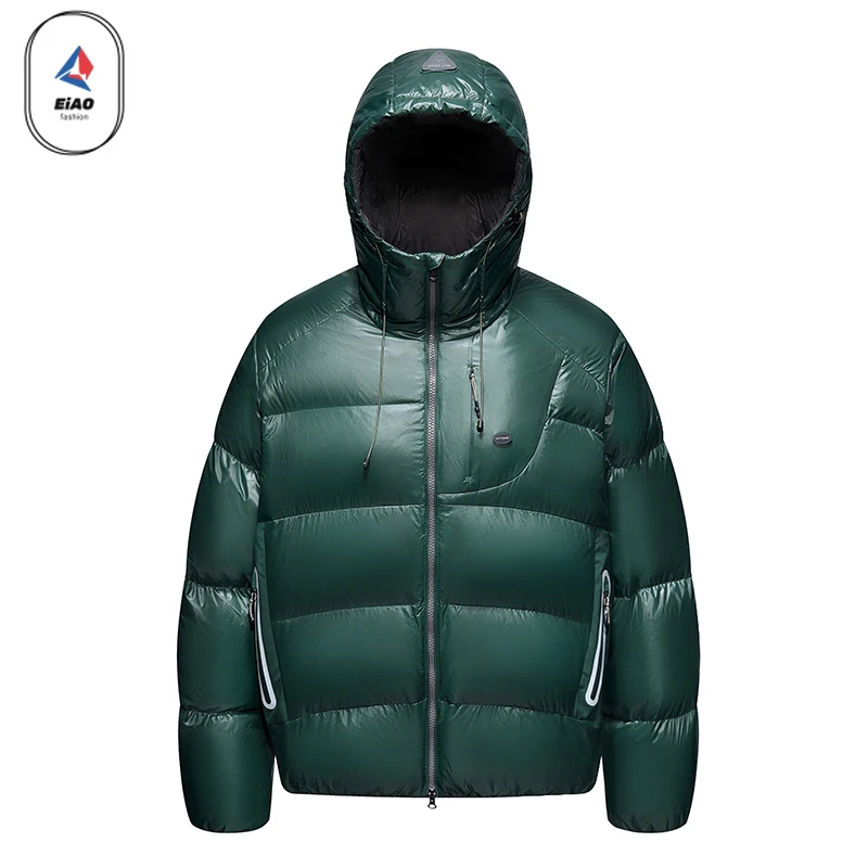 EIAO High Luxury Down Jacket Men Women Winter 2025 Travel Portable Lightweight White Duck Down Coat Snow Warm Short Soft Puffer