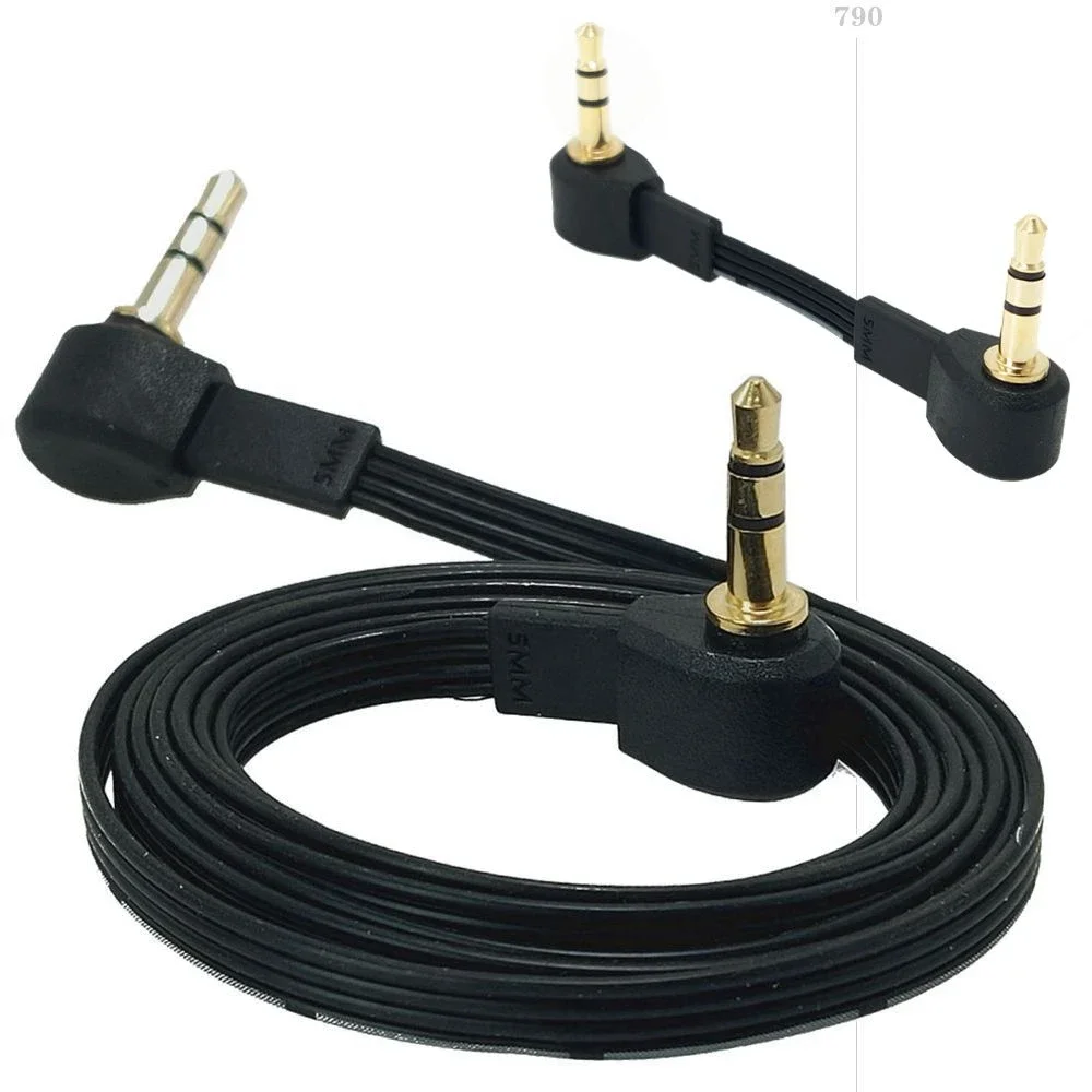 

5cm-1m AUX audio cable 3.5mm male to bus computer speaker, double elbow mobile phone headset, 90 degree elbow universal