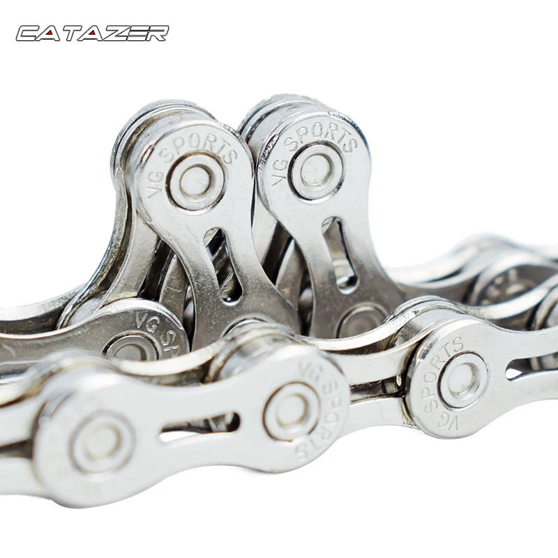 

Сверхлегкая велосипедная цепочка, 8 звеньев, цепочка для спортивных запчастей, 116L, полые, золотистые, серебристые, для горных и шоссейных велосипедов