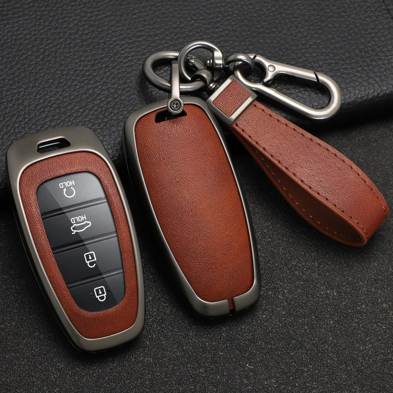 Cover Portachiavi Auto In TPU Per Hyundai (Tucson, Santa Fe, NX4, I20, I30) | 6 Pulsanti, Rosso - 2