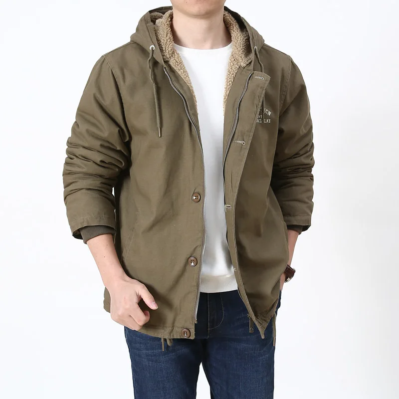Men Parka Coat Man Winter Bomber Jacket Baseball Heating Retro Sports Mountaineering Cardigan Sport Camping