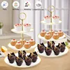 Elegant 3-Tier Cupcake Stand with Golden Accents - Perfect for Tea Parties, Youngsters Showers & Weddings 1