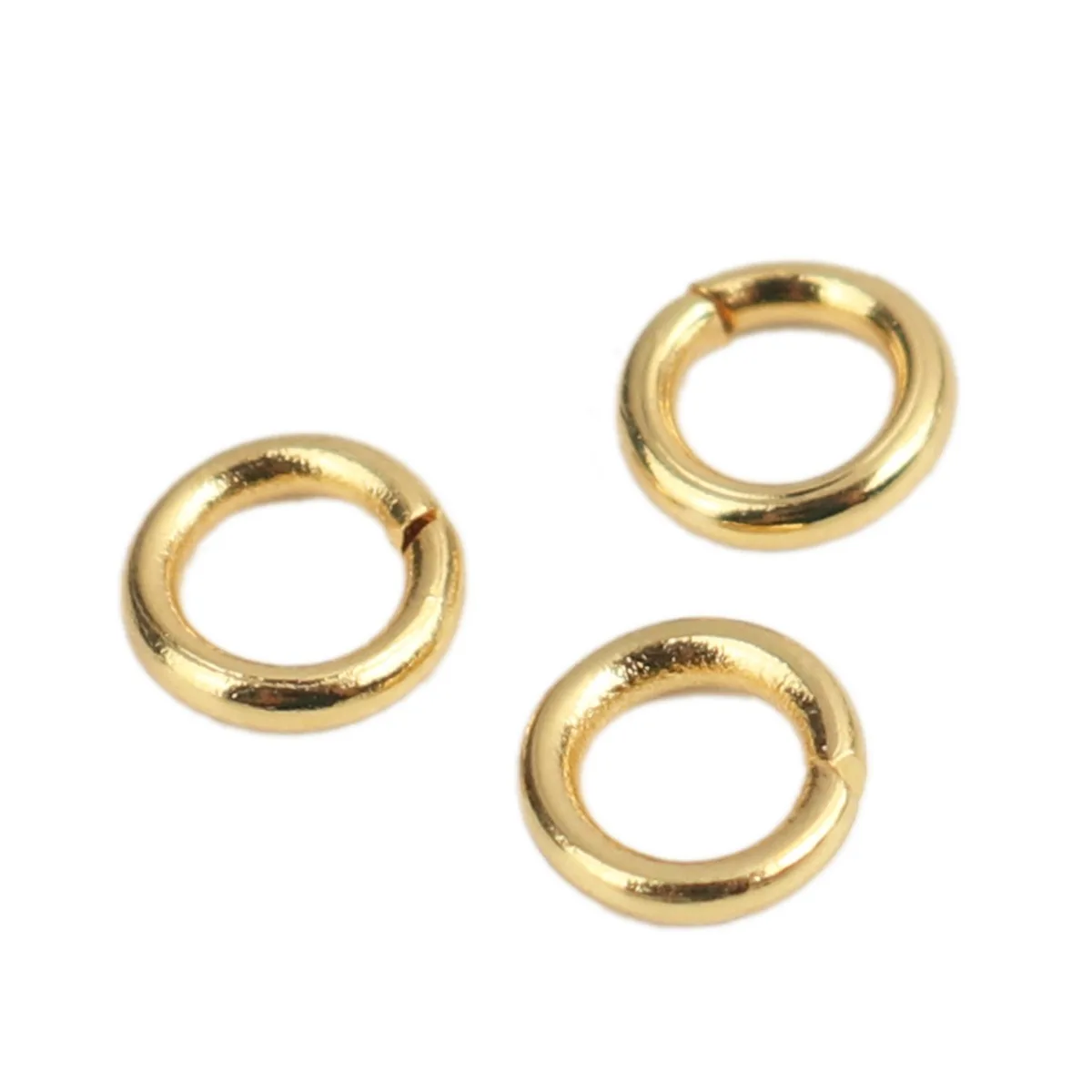50pcs 4mm Edelstahl offene Bieger inge Goldfarbe Split Ring verbinder für DIY Ohrringe Armband Schmuck machen Ergebnisse – Detail 3