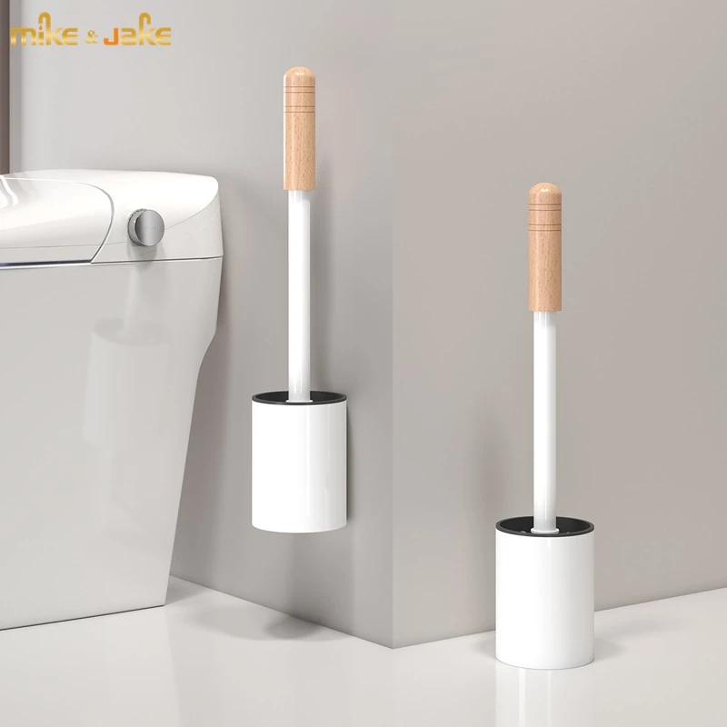 Self adhesive toilet brush wall type household toilet toilet rack brush