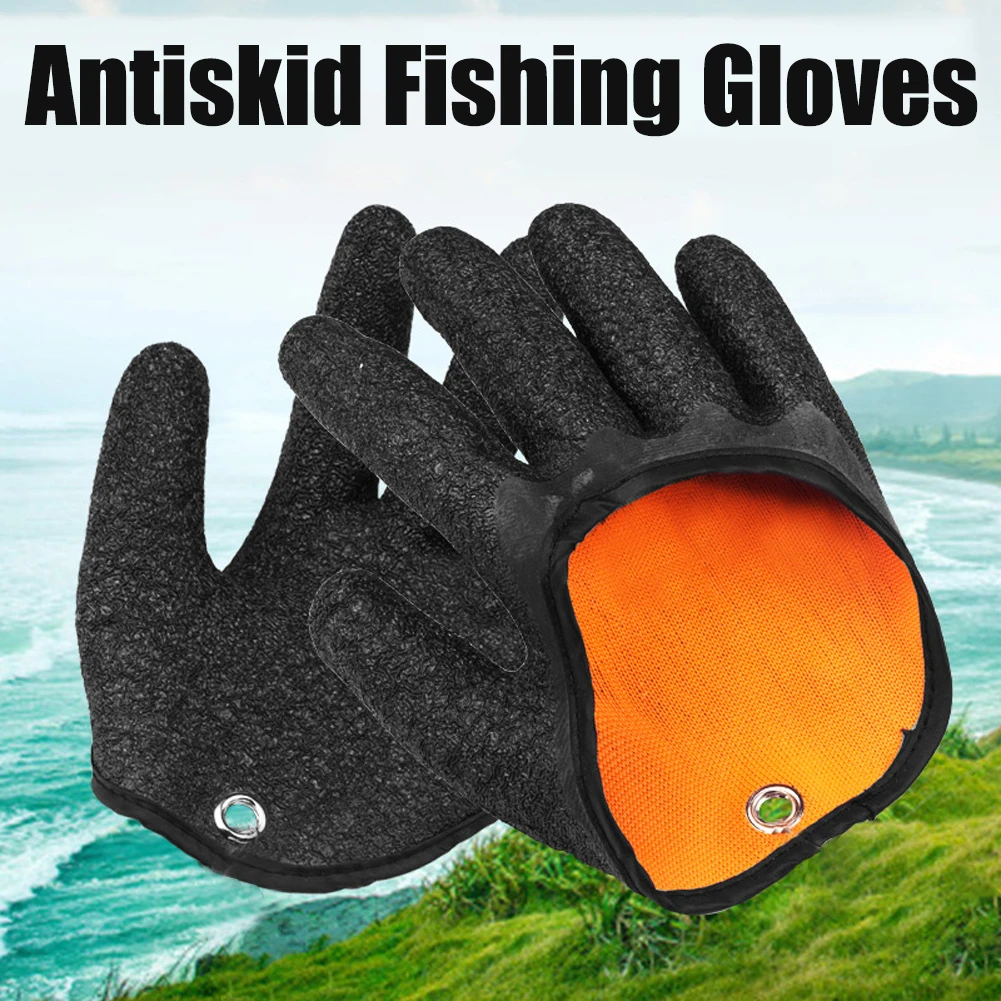 Fishing Catching Gloves Magnetic Non-slip Fisherman Puncture Proof Fish Mittens Breathable Fishing Glove Fish Equipment