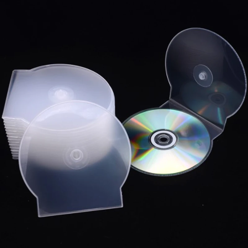 1/3PCS Transparent Plastic Single Piece Round Disc Case CD Case Thickened CD DVD Disc Box Storage Box