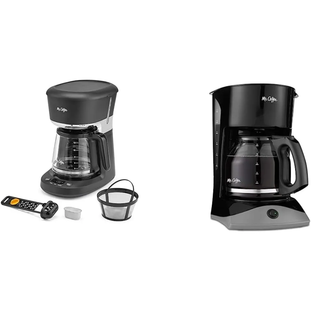 Mr. Coffee Coffee Maker with Auto Pause and Glass Carafe, 12 Cups, Black