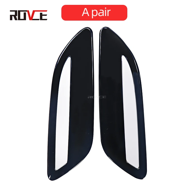 EEN Paar Auto Exterieur Hood Air Vent Outlet Wing Cover Trim Fit for Land Rover Range Rover Evoque 2012-2018 Auto Styling Accessoires (Color : Silver