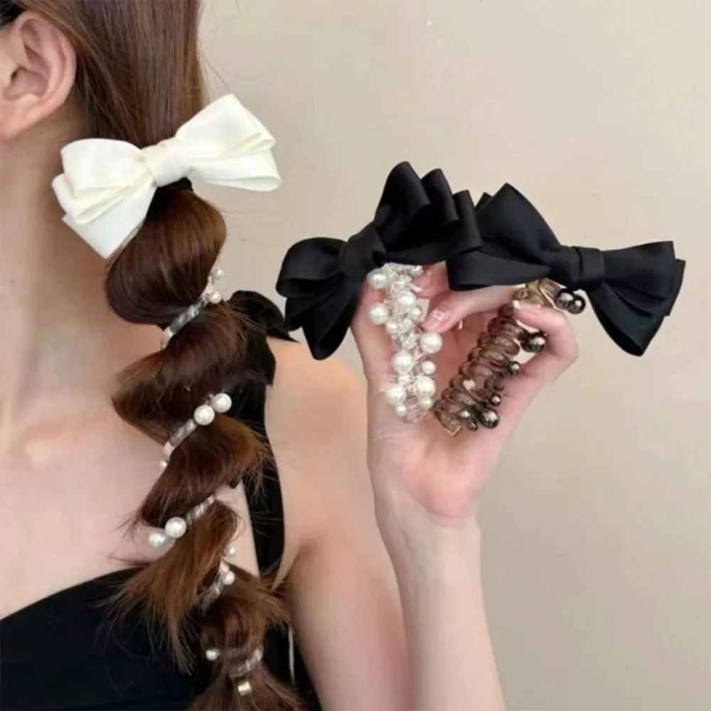 Sweet Bow Knot Spiral Hair Loop Headband - Elastic Hair Accessories