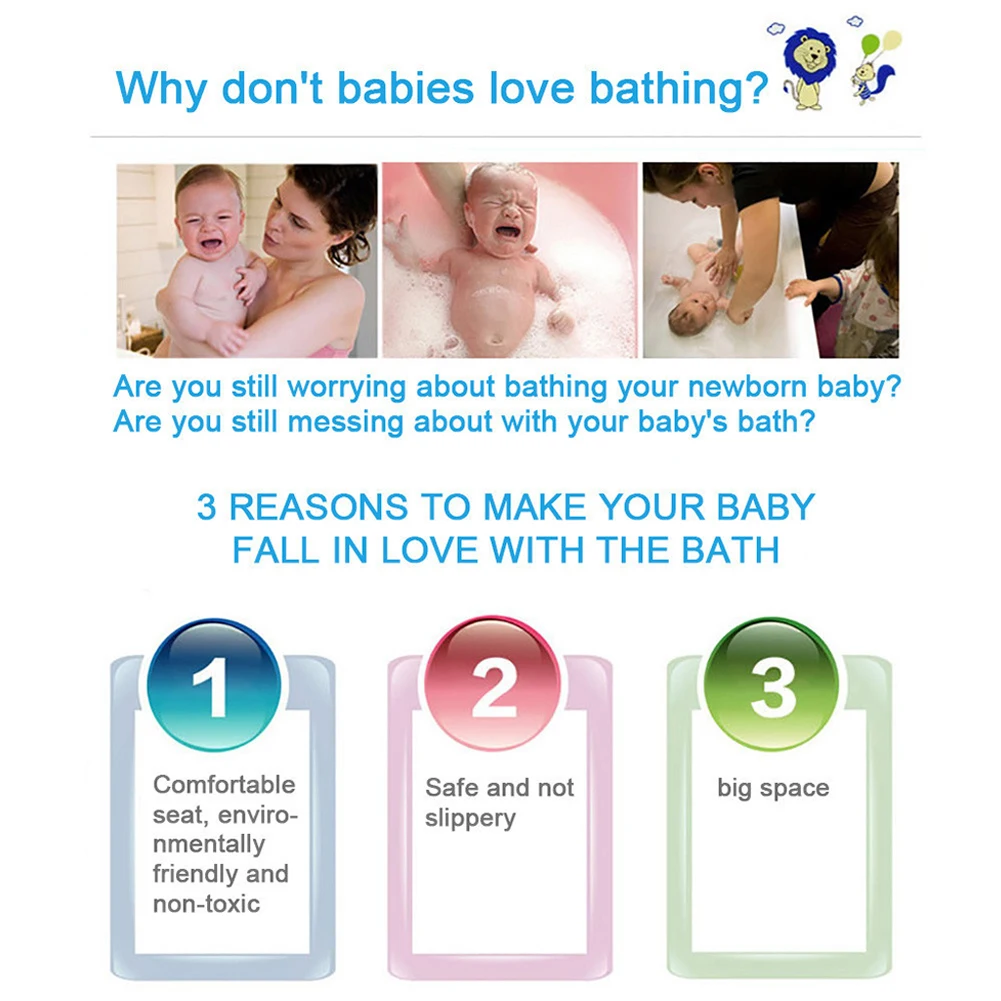 Baby Bath Seat Baby Bath Tool Baby Bath Chair with Suction Cups Low Temperature Resistance Safe Material Tool Suitable for Newborn Boy Shower Tub