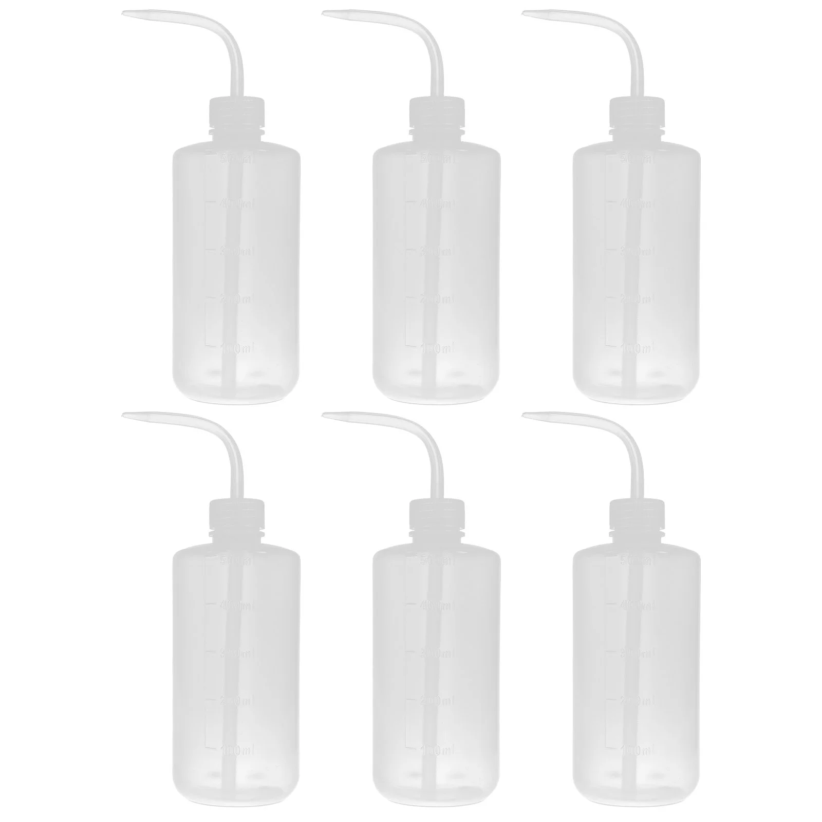 

6 Pcs Graduated Rinse Bottle Scale Bottles Squeeze Cleaning Washing Refillable Empty with Plastic