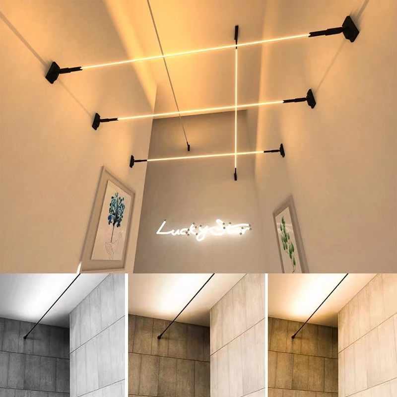 ModernMinimalistCeilingLinearLightWallLampLEDBarStripsWall