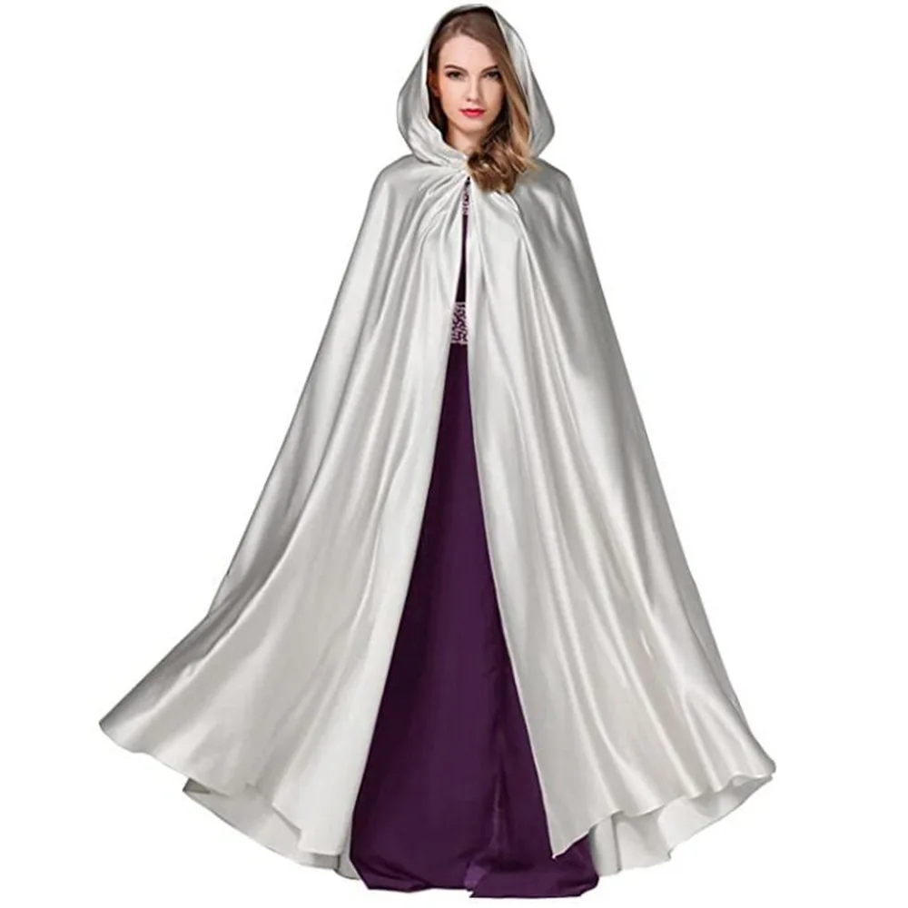 

Medieval Women Hooded Cloak Coat Witch Vampire Princess Nobility Cos Long Cape Halloween Party Cosplay Costume