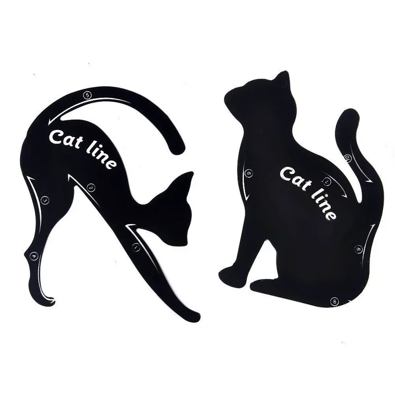 Eyeliner Stencil Tool Makeup Tools Eyebrow Stencil Tool Eye Makeup Tools 2 pcs/set Eye Liner Makeup DIY Cat Eye Eyeliner Stencil Eyebrow Stencils Models Eyebrow Eyes Liner Template Shaper