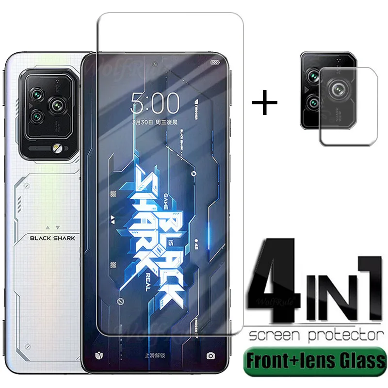 4-In-1 Per Black Shark 5 Pro Glass Per Black Shark 5 Pro 9H Pellicola Salvaschermo Trasparente Per Xiaomi Black Shark 5 Pro Lens Glass