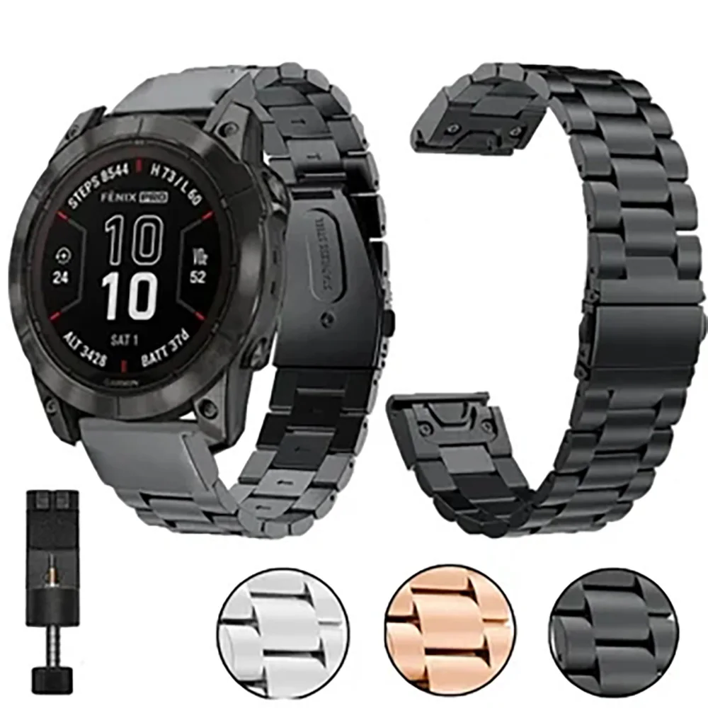 Premium Stainless Steel QuickFit Wrist Strap - 22mm Watchband Accessories