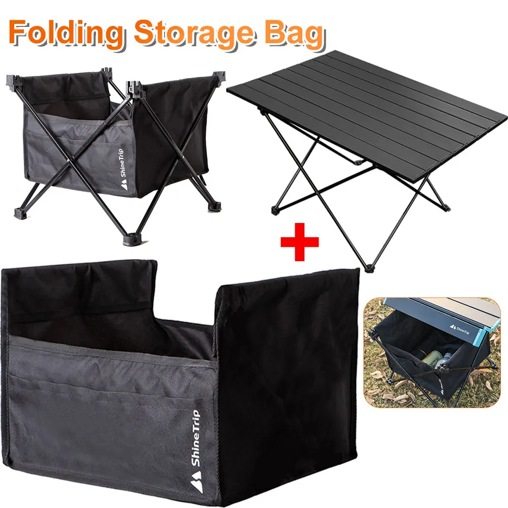 접이식 테이블 잡화 보관 선반 가방, 옥스포드 천, 야외 캠핑 바베큐 워킹 도구, 피크닉 언더 테이블 보관 가방, 600D 